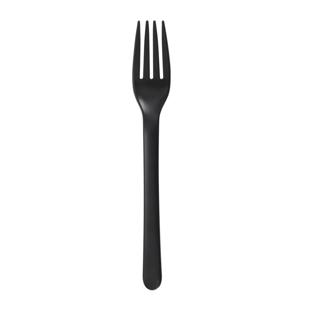 Disposable Black Plastic Fork Lightweight for Party and Catering