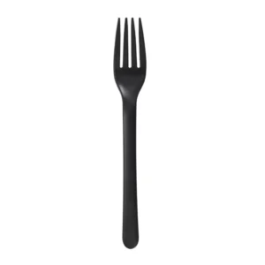 Disposable Black Plastic Fork Lightweight for Party and Catering