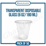 Transparent Disposable Glass (6 OZ/180 ML)-(Pack of 50 Pc) - Image 2