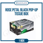 Rose Petal Black Pop-Up Tissue Box - Image 2