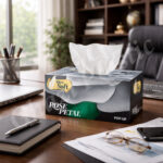 Rose Petal Black Pop-Up Tissue Box