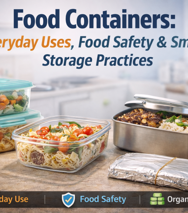 Food containers used for storing leftovers, meal prep, and organized kitchen storage in a modern kitchen