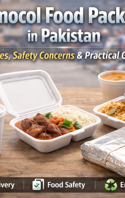 Thermocol food containers used for takeaway meals, catering, and food packaging applications