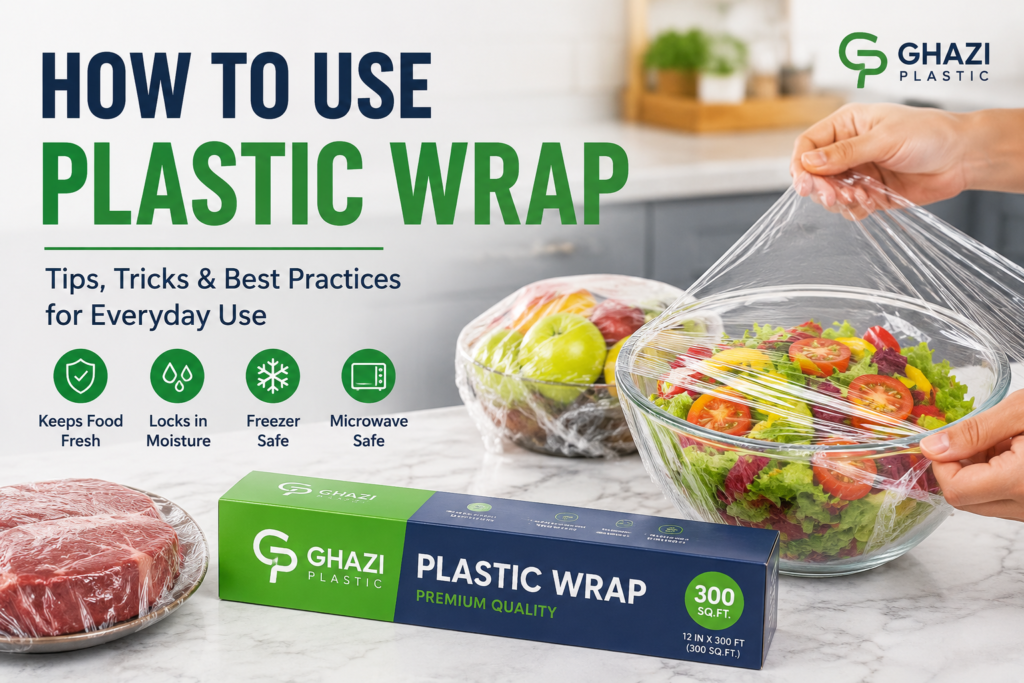 plastic wrap to keep food fresh