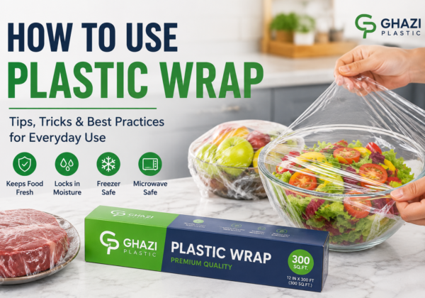 plastic wrap to keep food fresh